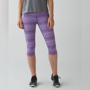 lululemon athletica Purple Striped Leggings 4